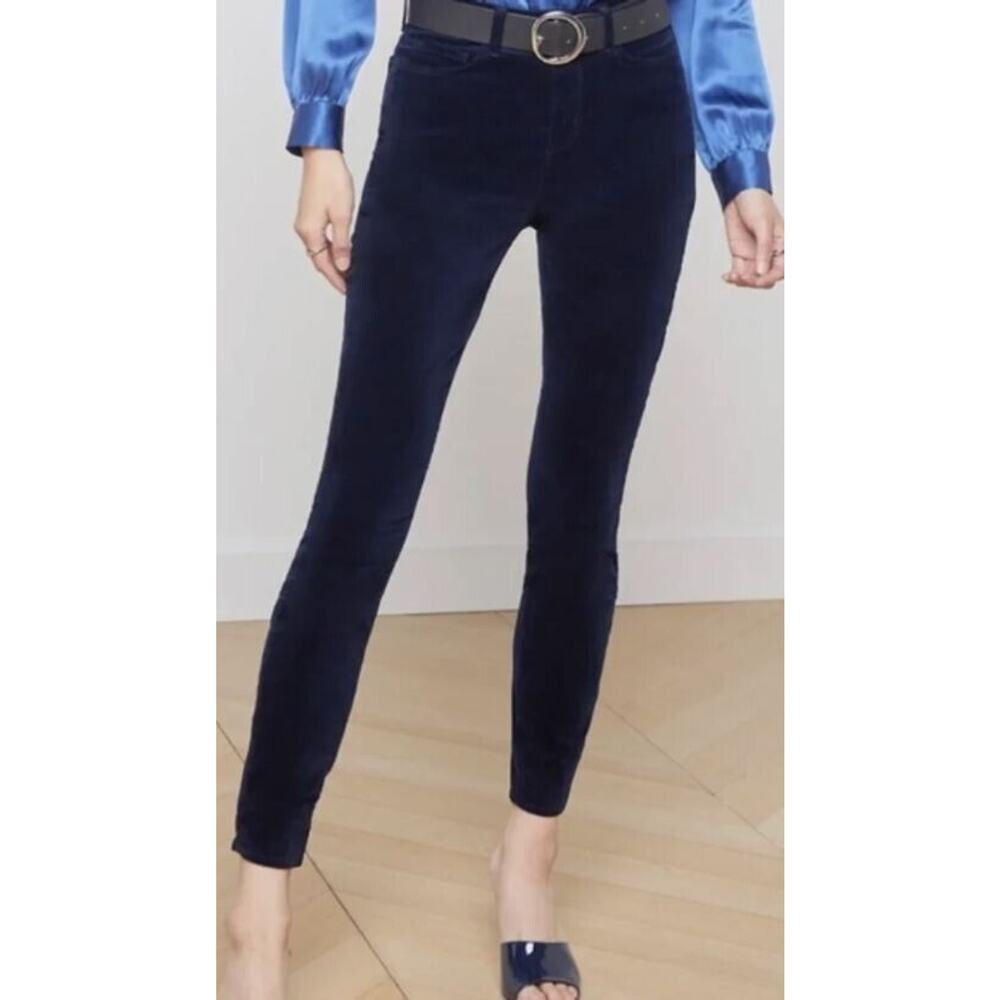 Articles of Society Hilary Velveteen Ankle Skinny Jeans McNeeley Blue Sz 31 $70